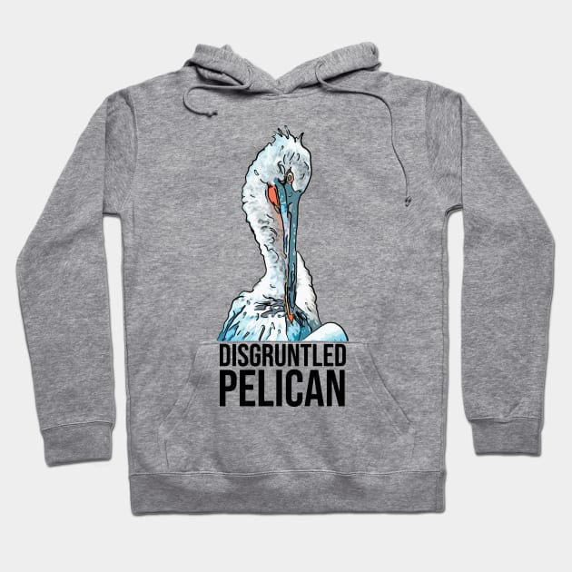 Funny Disgruntled Pelican Bird Hoodie by ardp13